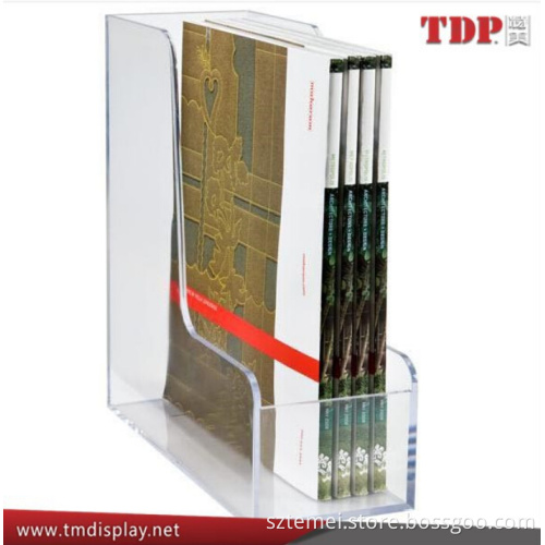China OEM Factory Professional Custom Design Clear Acrylic Desktop Magazine File Holder Literature Organizer